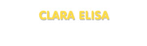 Der Vorname Clara Elisa
